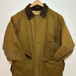 Bullseye Bill Jacket Mens L Brown Chore Coat Water Repellent Canvas Hunting 60s